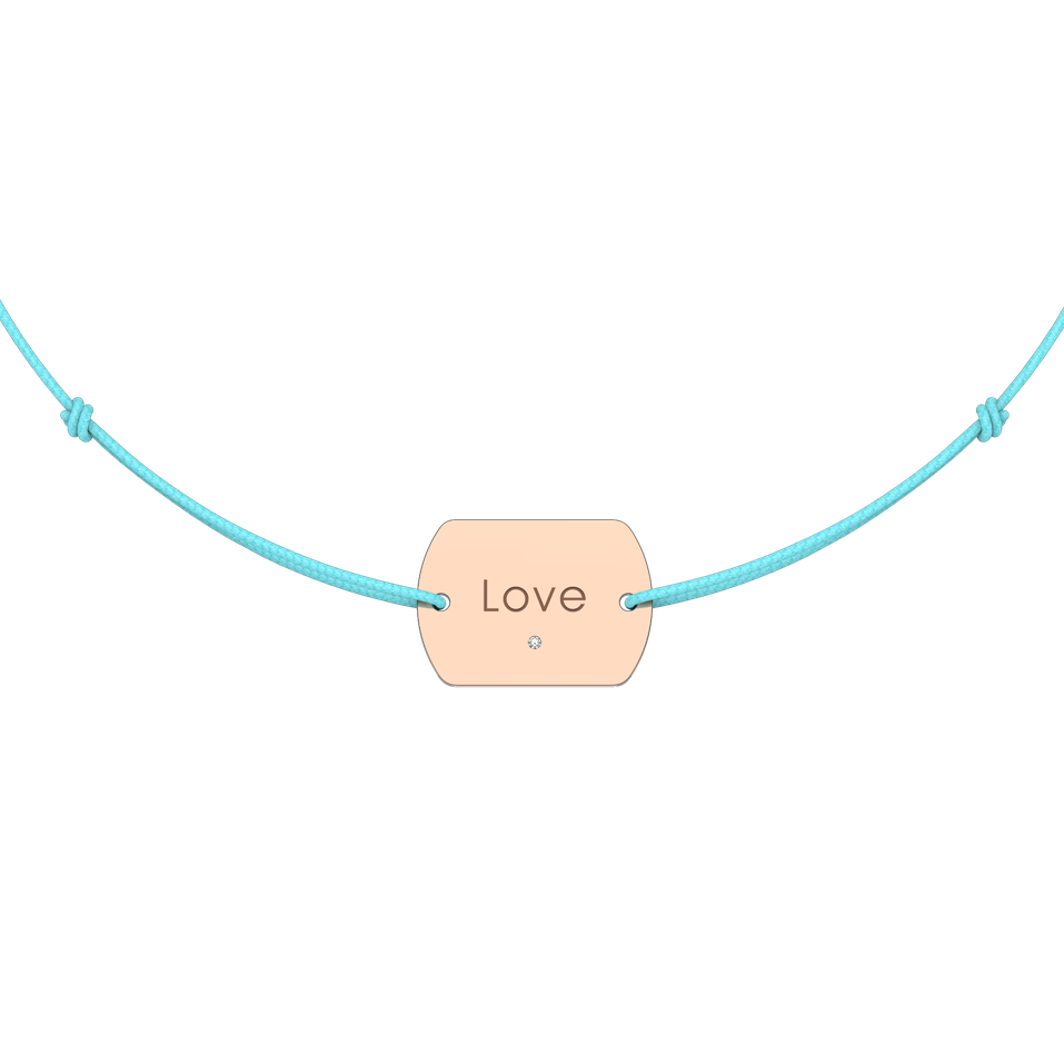Diamond bracelet Love Stamp