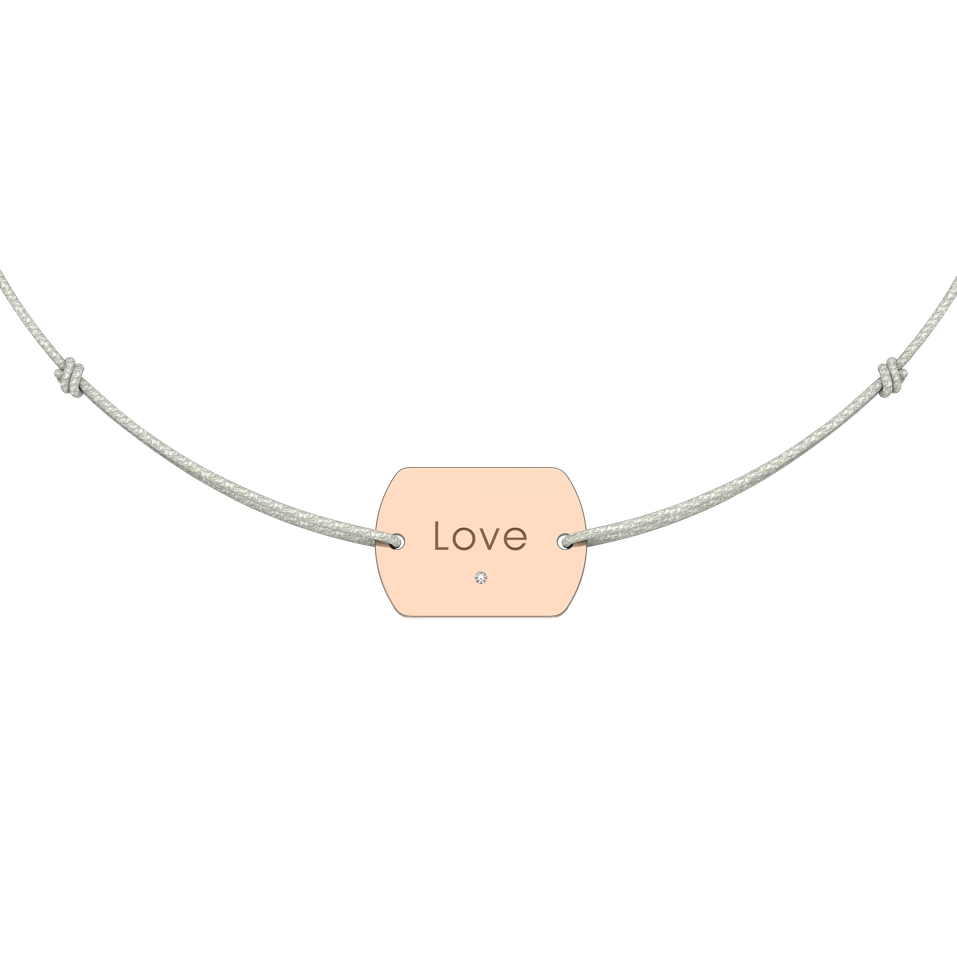 Diamond bracelet Love Stamp