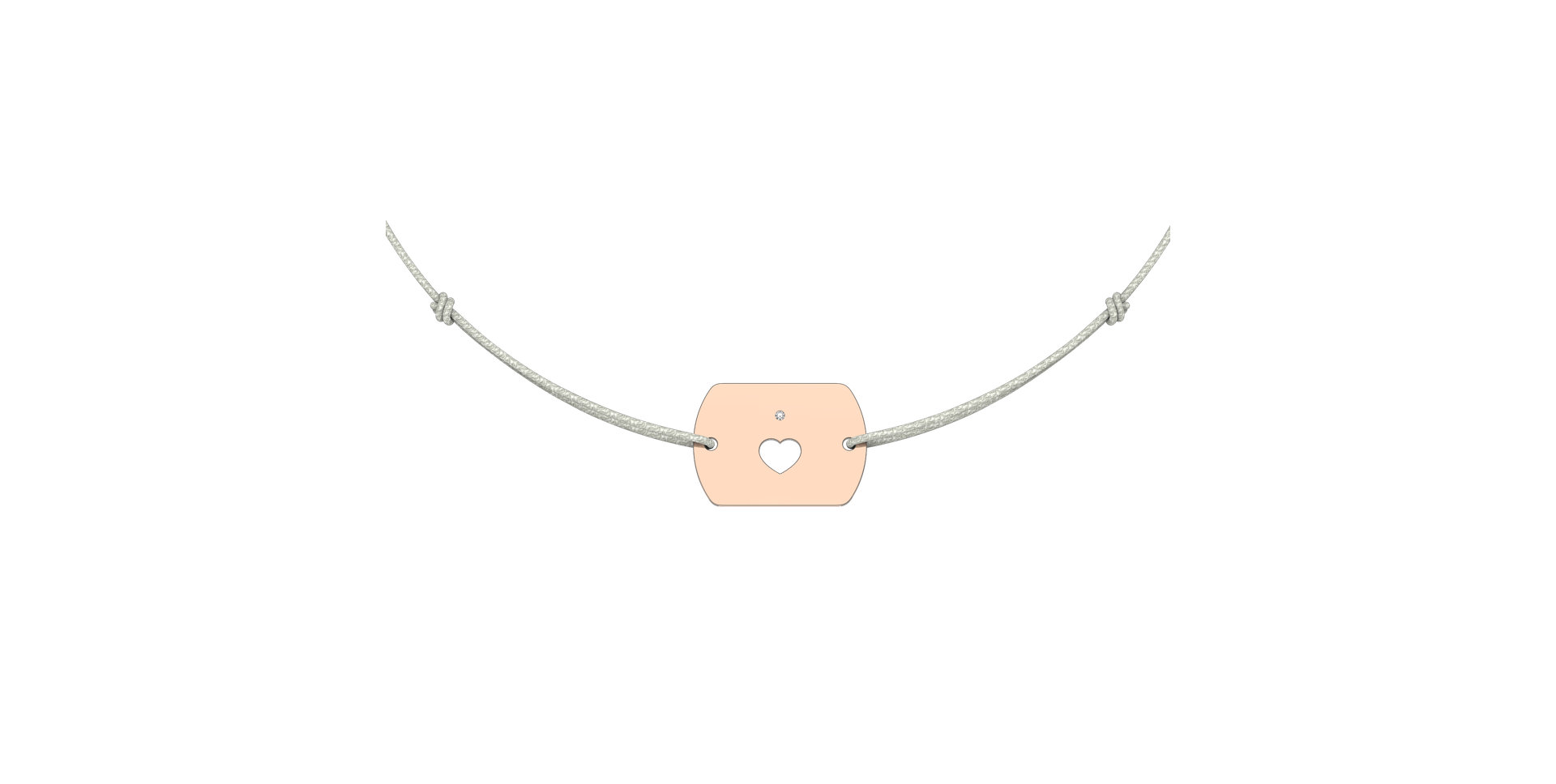 Diamond bracelet Heart Stamp