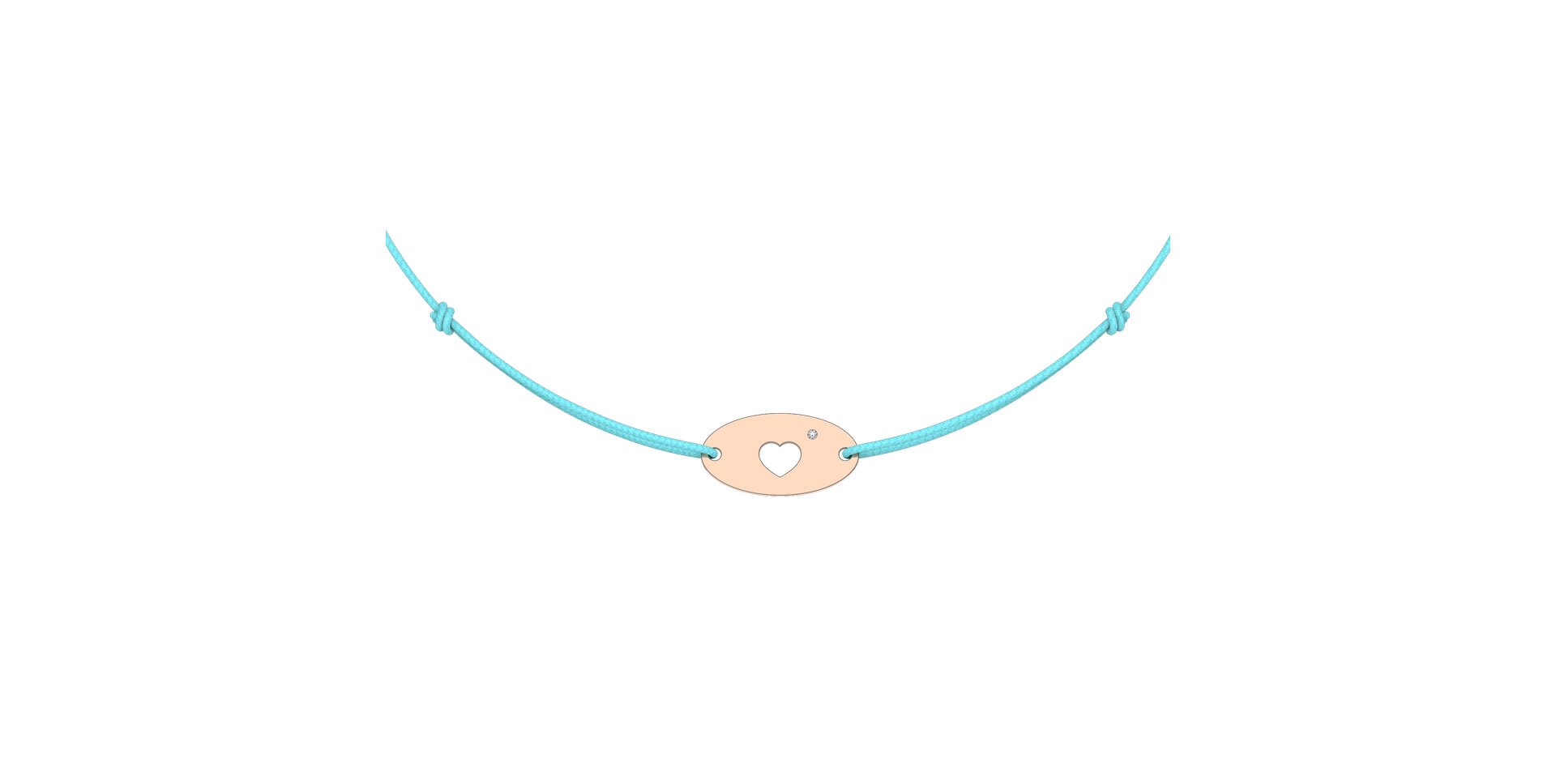 Diamond bracelet Gold Heart