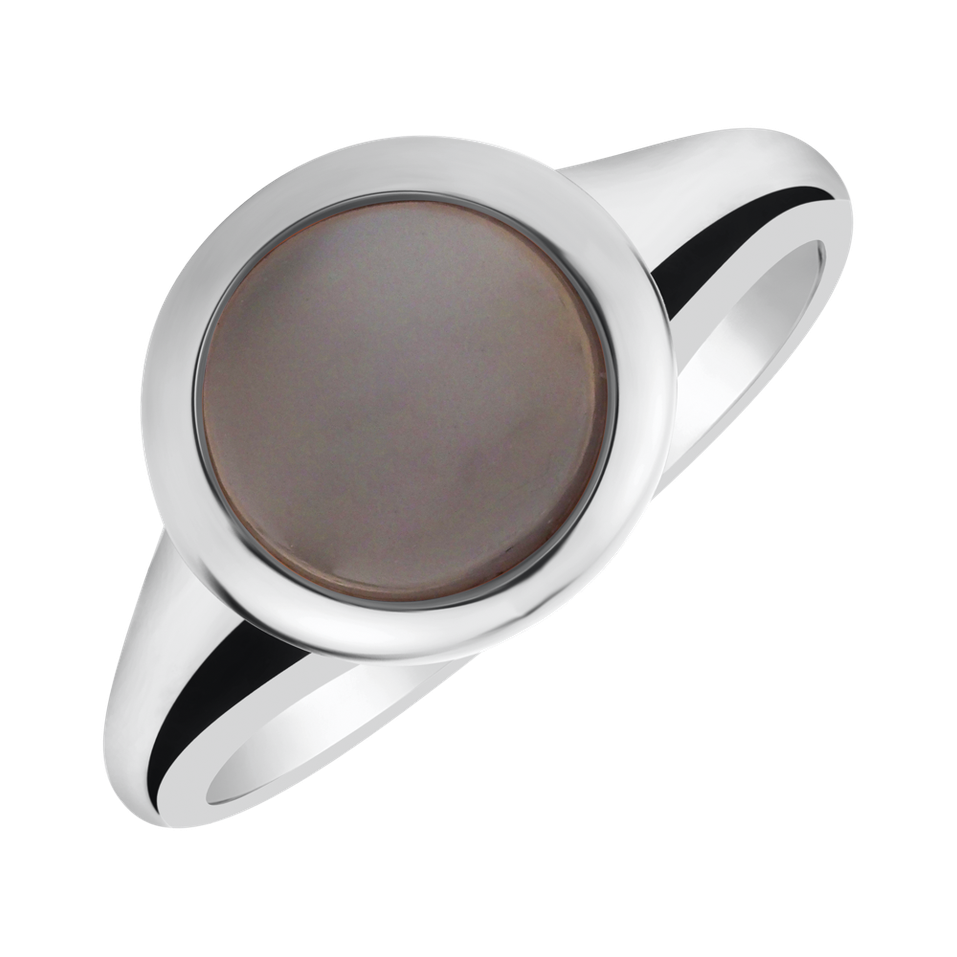 Ring with Moonstone Gray Bonbon