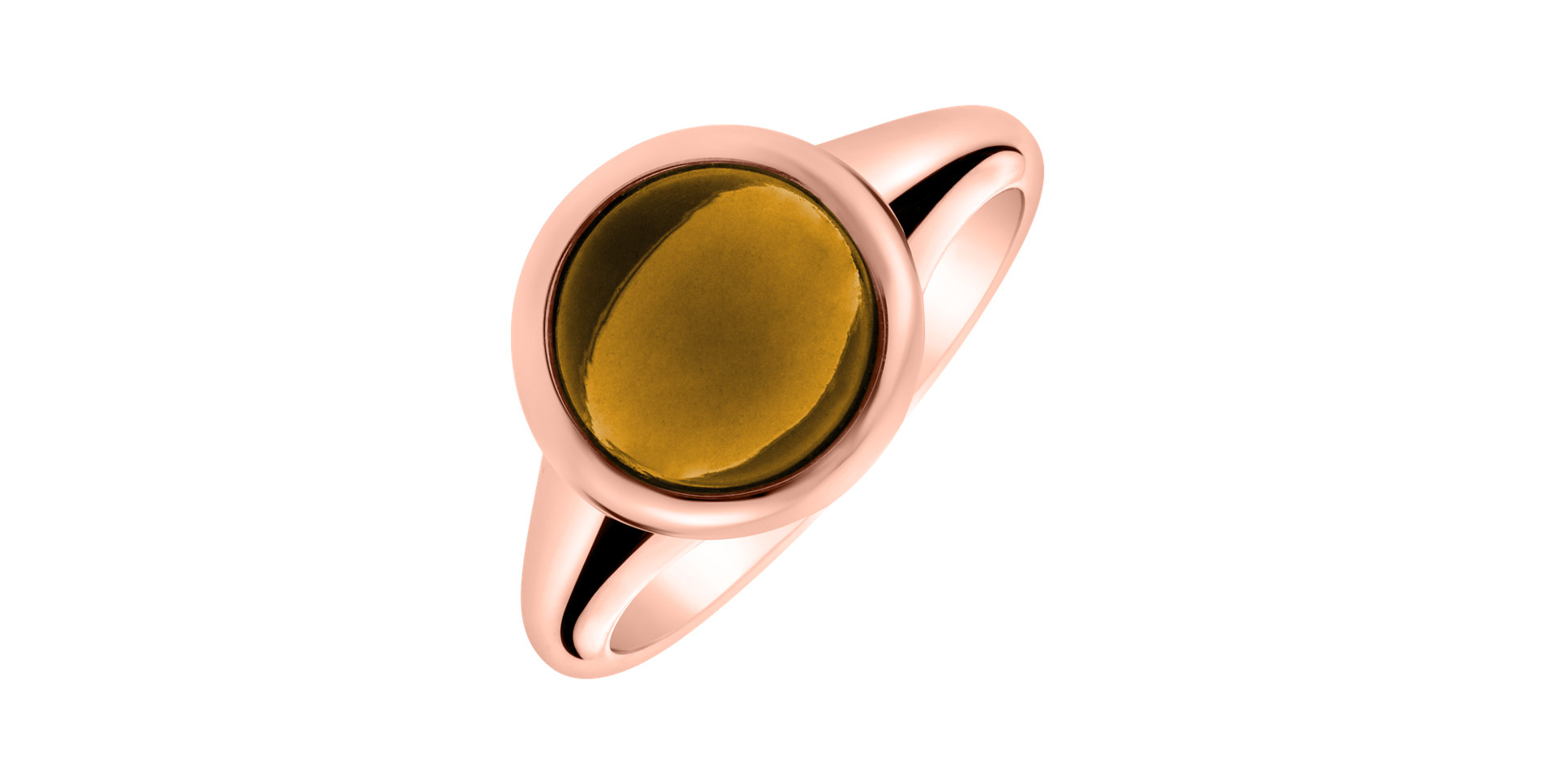 Ring with Cognac Quartz Bonbon