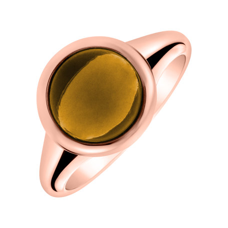 Ring with Cognac Quartz Bonbon