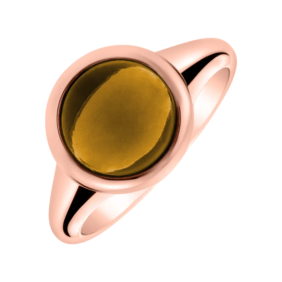 Ring with Cognac Quartz Bonbon