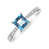 Diamond ring with Topaz Swiss Lucky Blue2