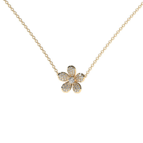 Diamond necklace Flower