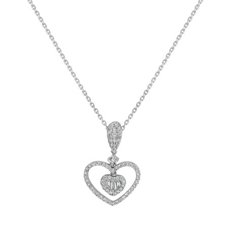 Diamond pendant Love Message