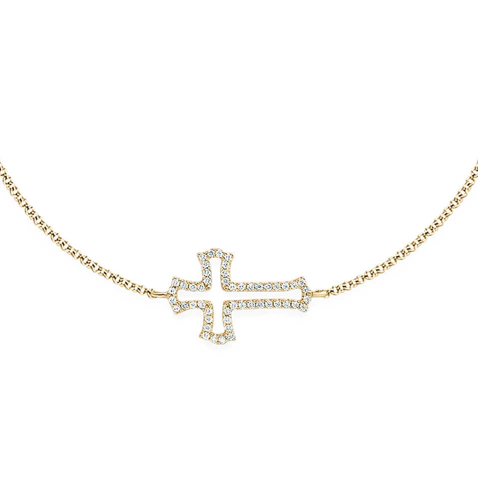 Diamond bracelet Cross