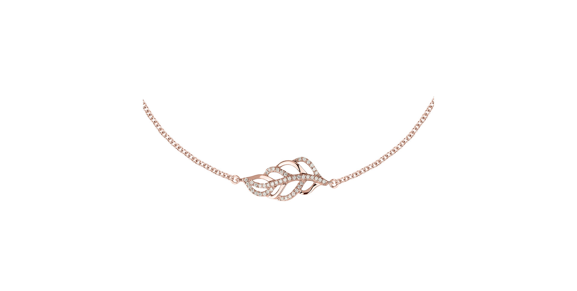 Diamond bracelet Shiny Leaf