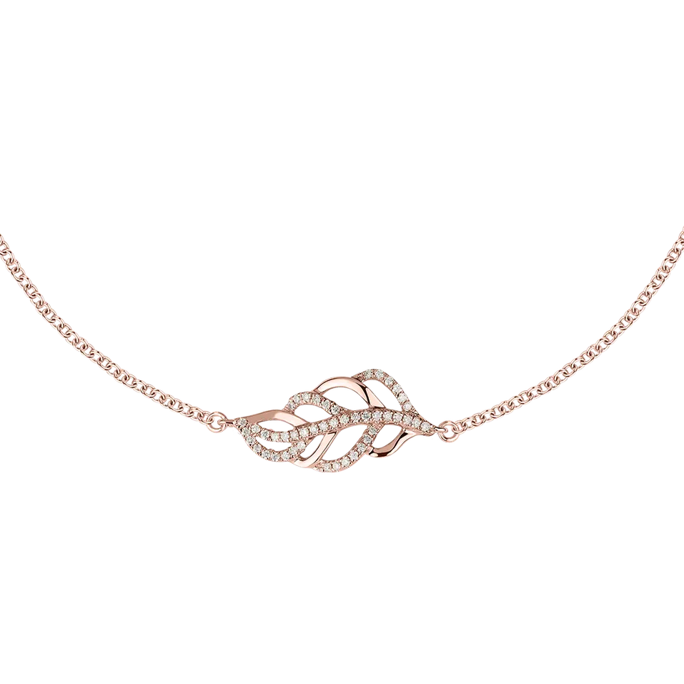Diamond bracelet Shiny Leaf