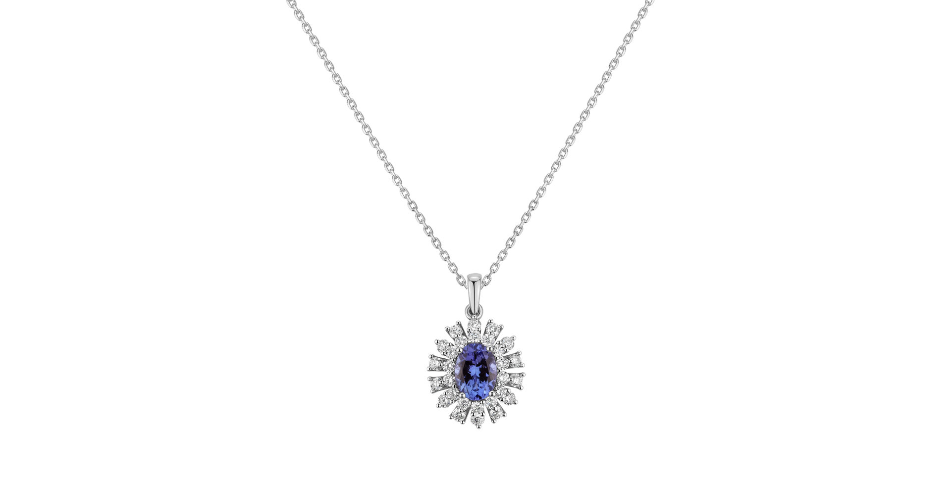 Diamond pendant with Tanzanite Royal Impression