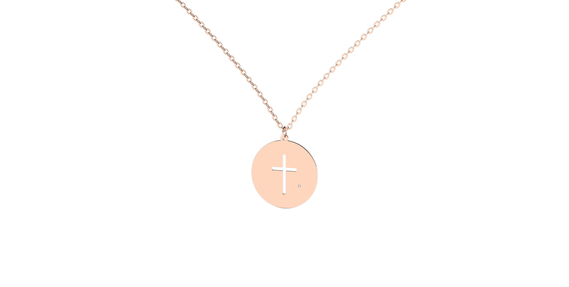 Diamond necklace Cross