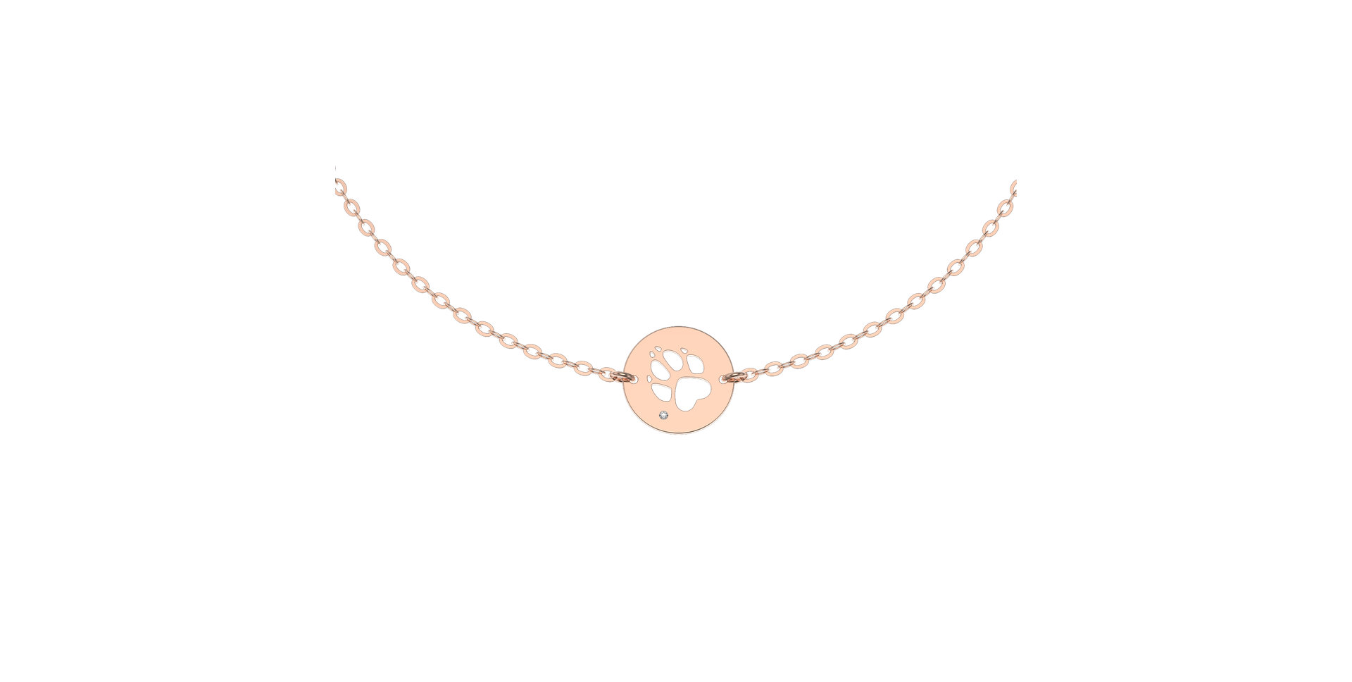 Diamond bracelet Dog Paw