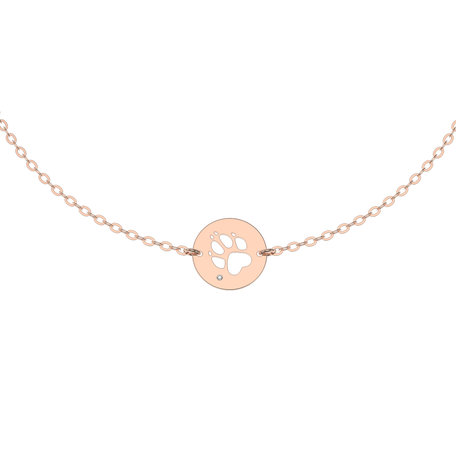 Diamond bracelet Dog Paw