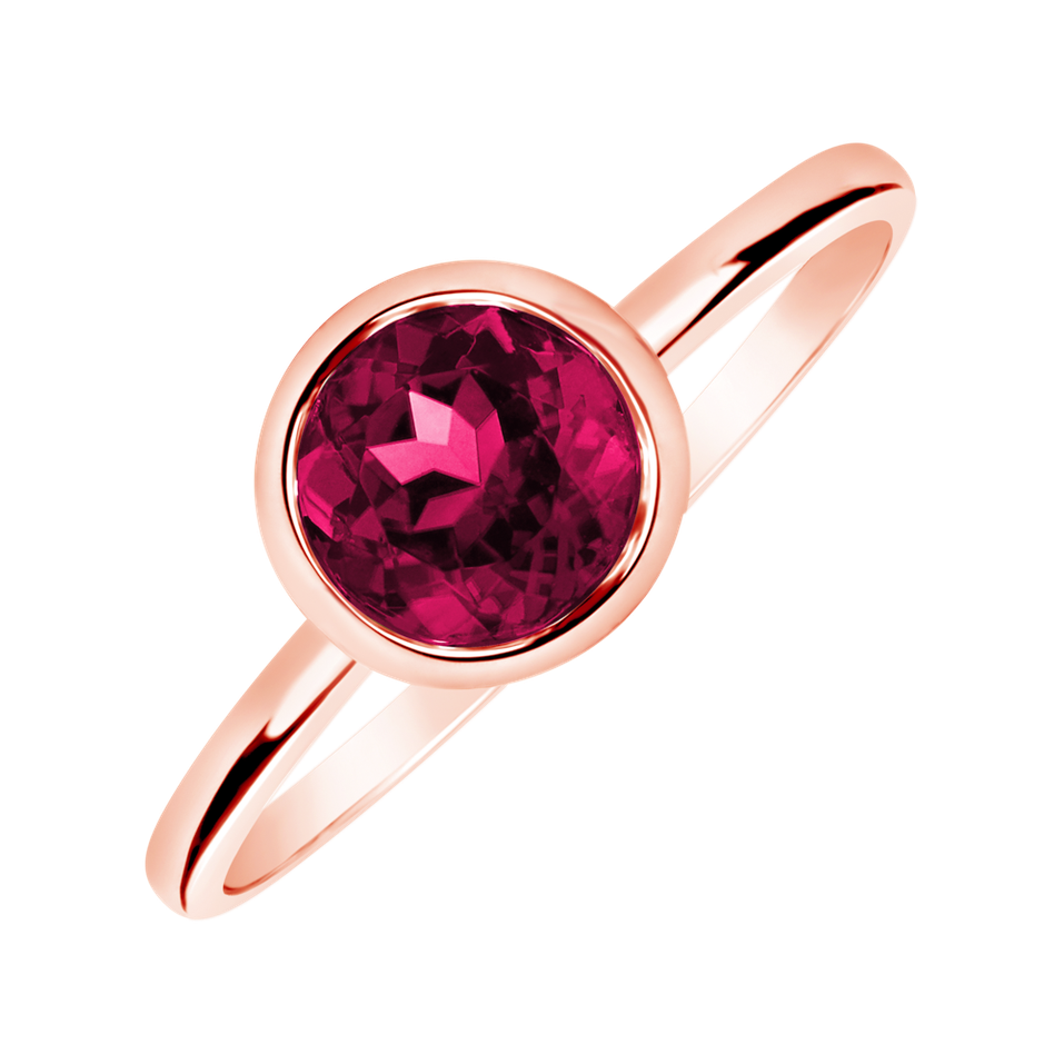Ring with Pink Garnet Bonbon