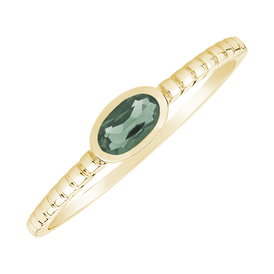 Ring with Amethyst Green Bonbon