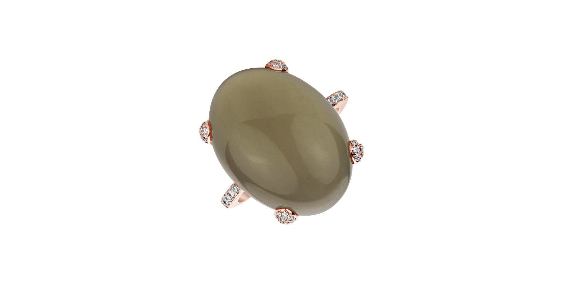 Ring with Moonstone and diamonds Niche