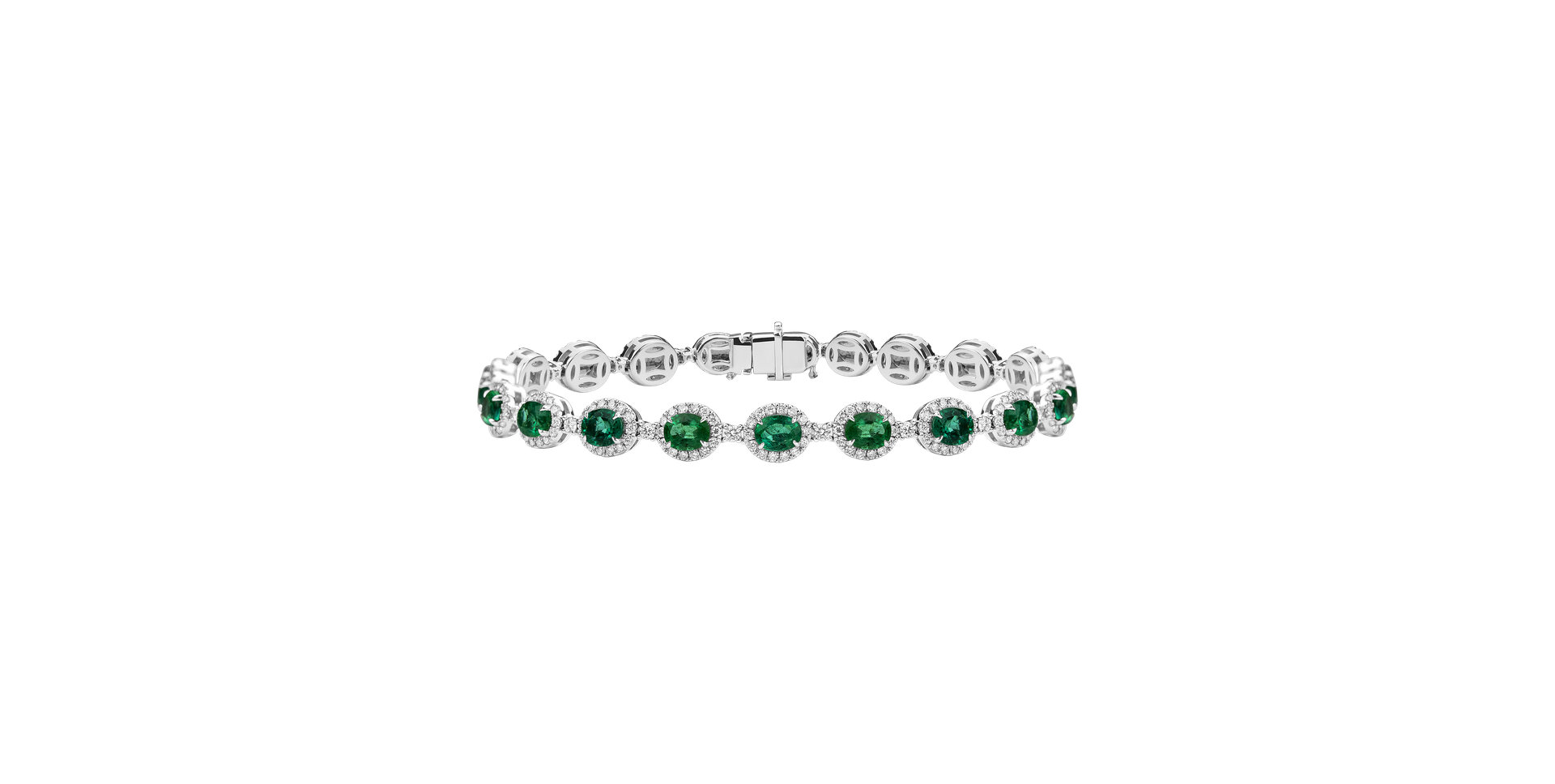 Diamond bracelet with Emerald Imposant Constellation