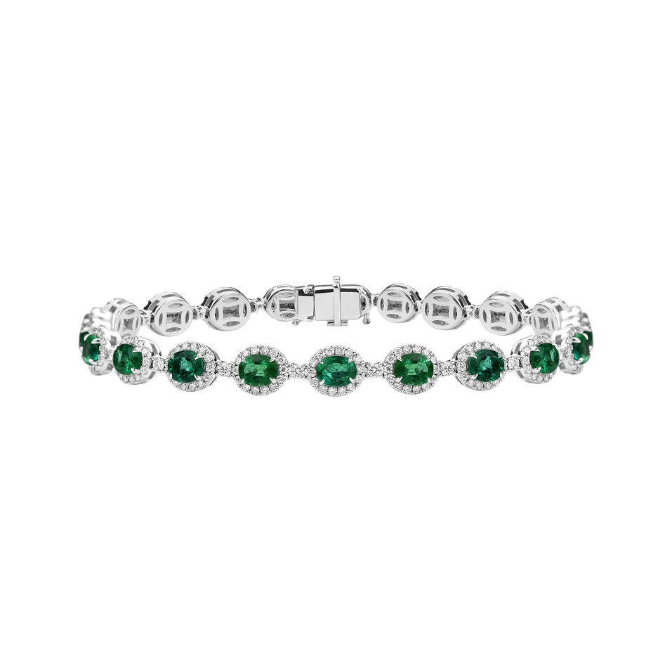 Diamond bracelet with Emerald Imposant Constellation