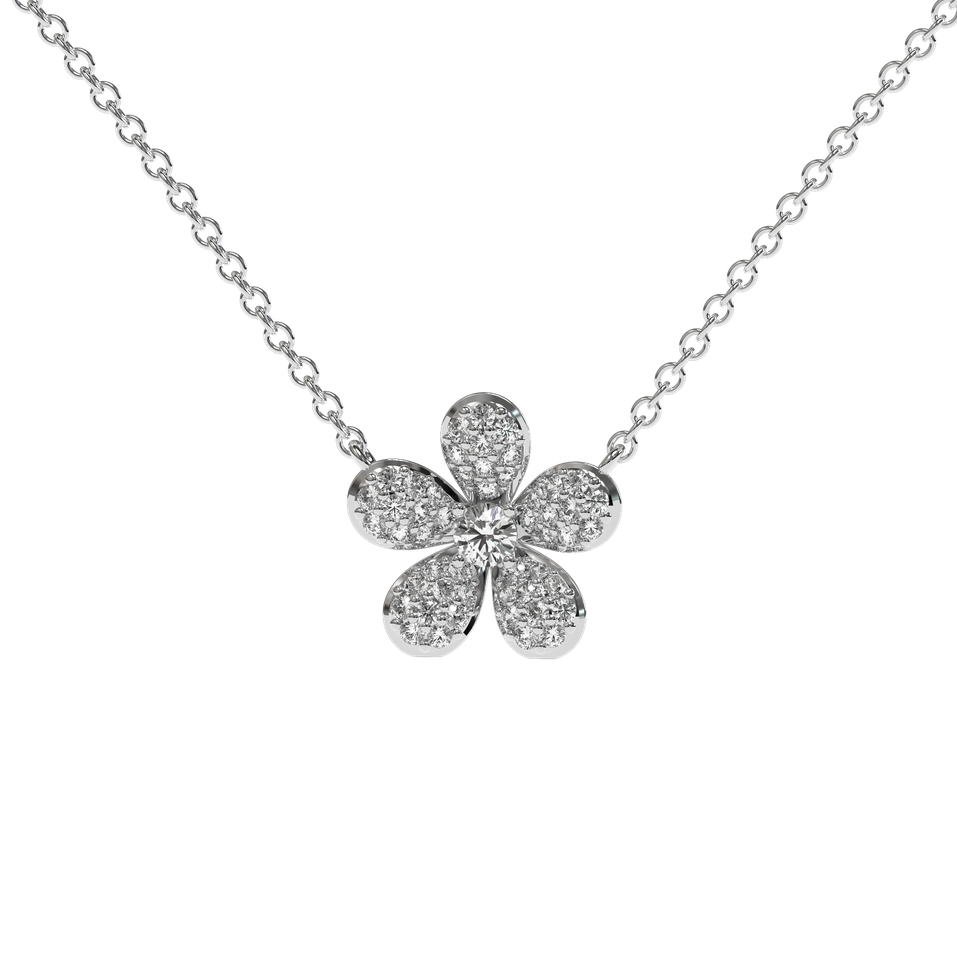 Diamond necklace Sparkling Flower