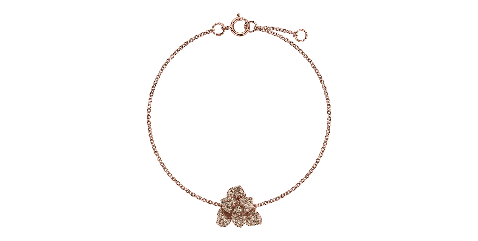 Bracelet with brown diamonds Flower Empress