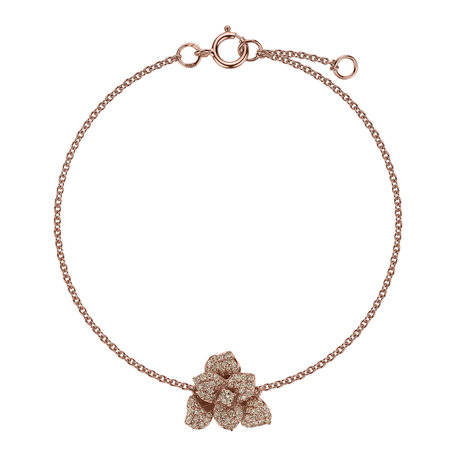 Bracelet with brown diamonds Flower Empress