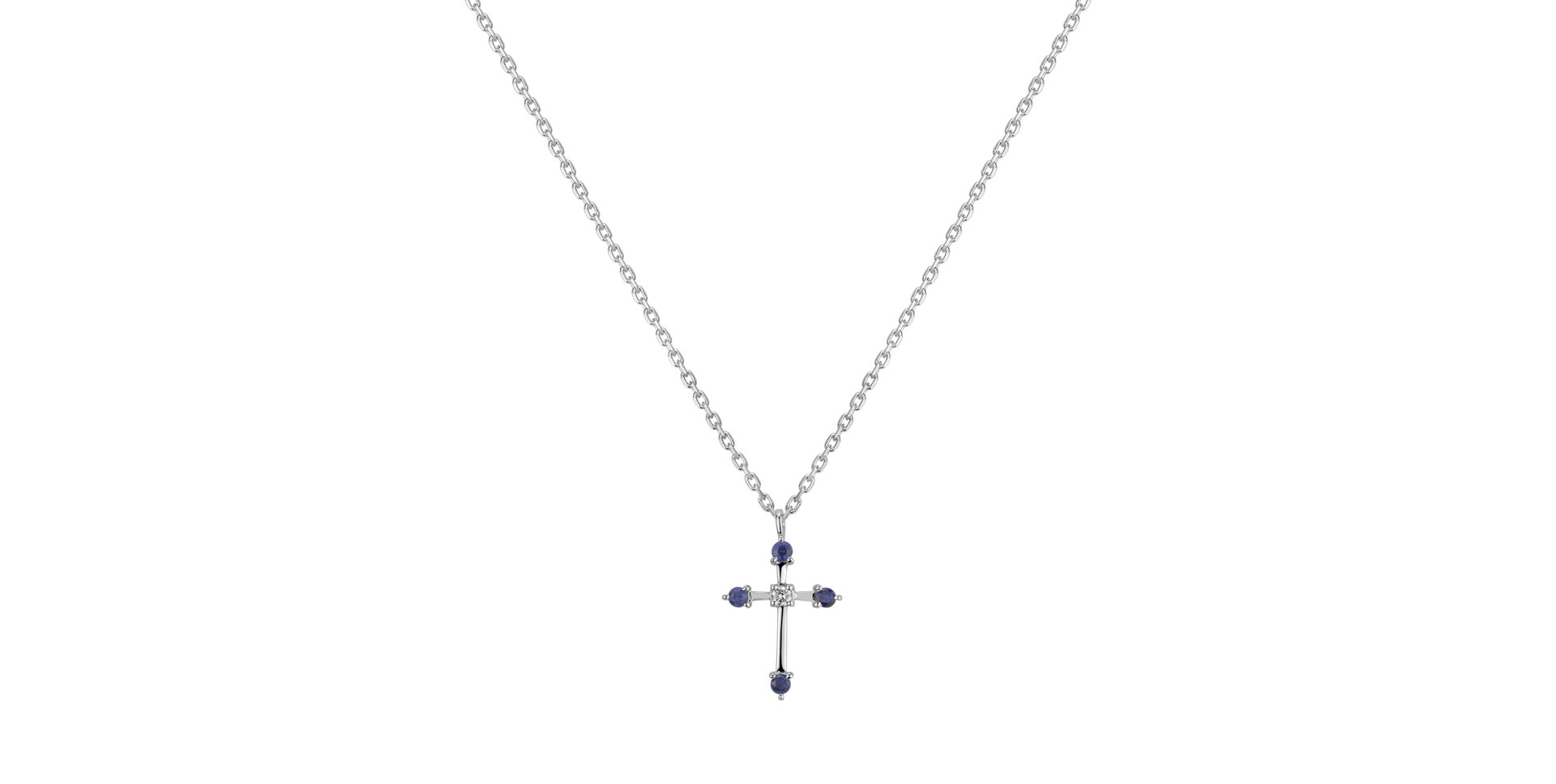 Diamond necklace with Sapphire Secret Glory
