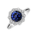 Diamond ring with Tanzanite Flower Joy2