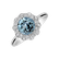 Diamond ring with Topaz Flower Joy2