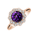 Diamond rings with Amethyst Flower Joy2