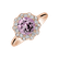 Diamond ring with Kunzite Flower Joy2