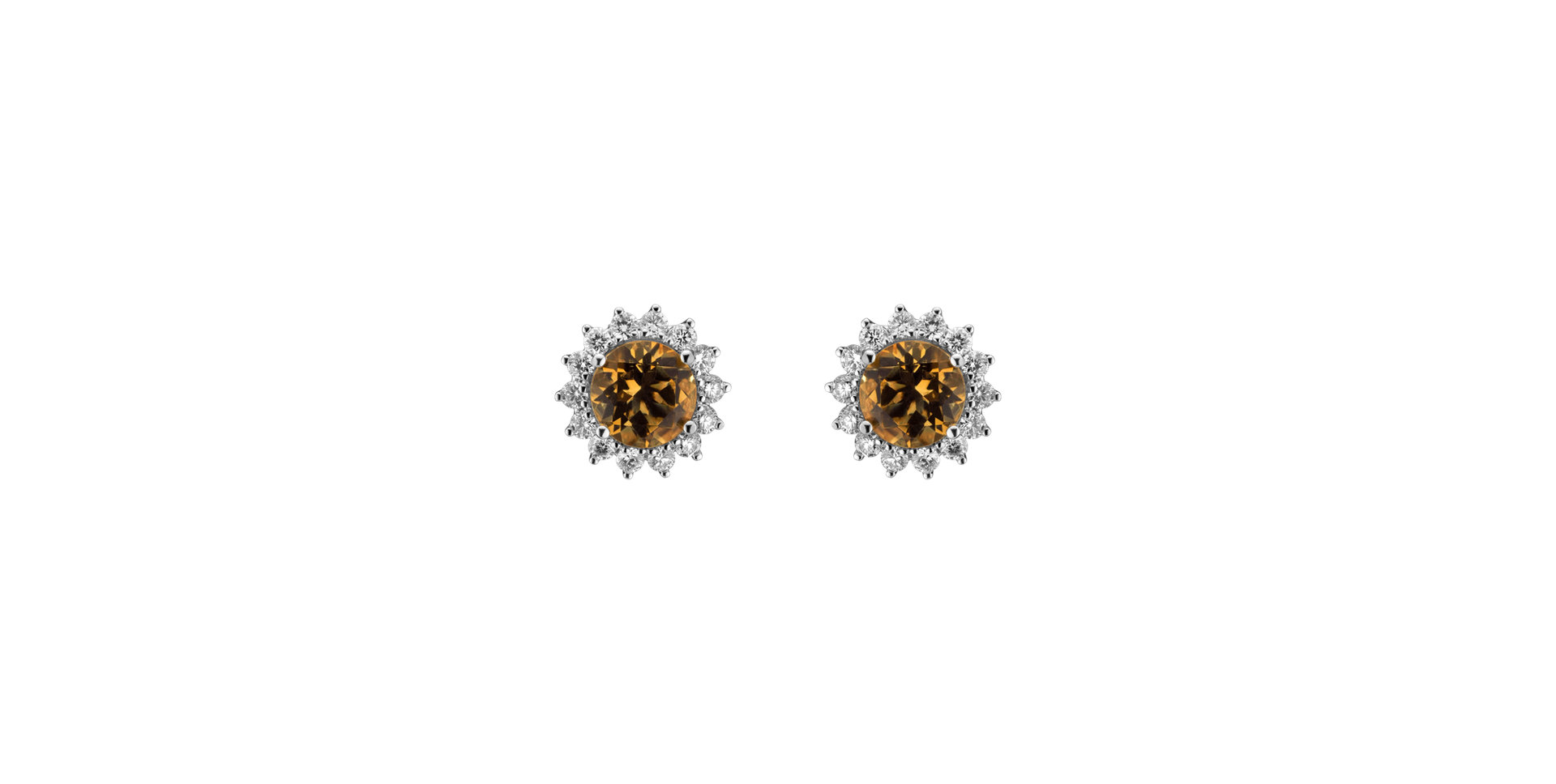 Diamond earrings with Citríne Stellar Hope