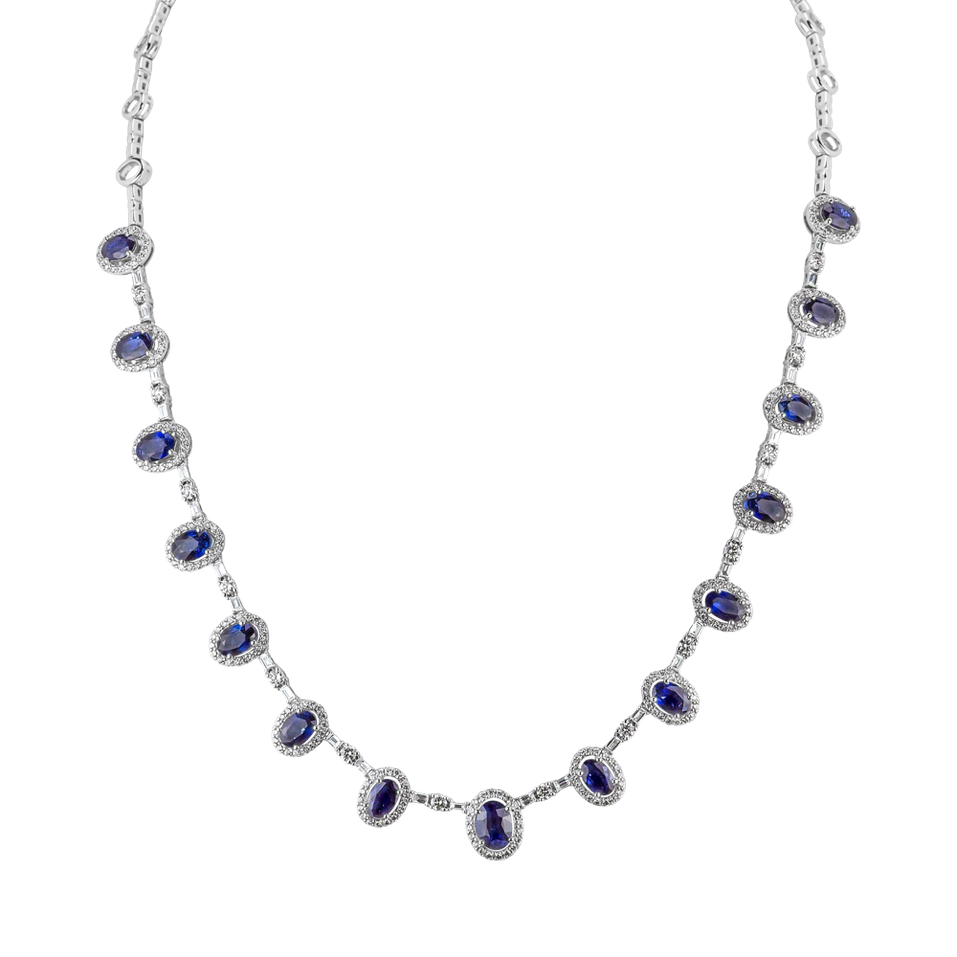Diamond necklace with Sapphire Queen Wishes