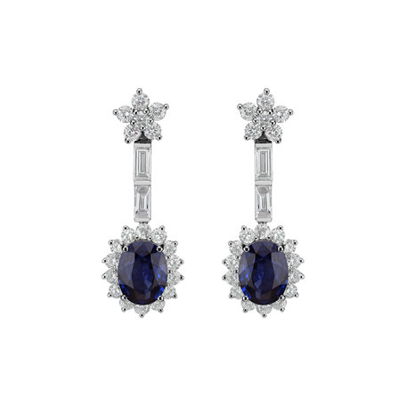 Diamond earrings with Sapphire Stellar Diana
