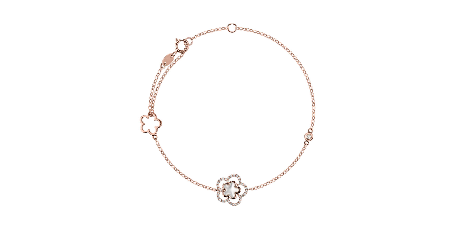 Diamond bracelet with Mother of Pearl and diamonds Daisy Story