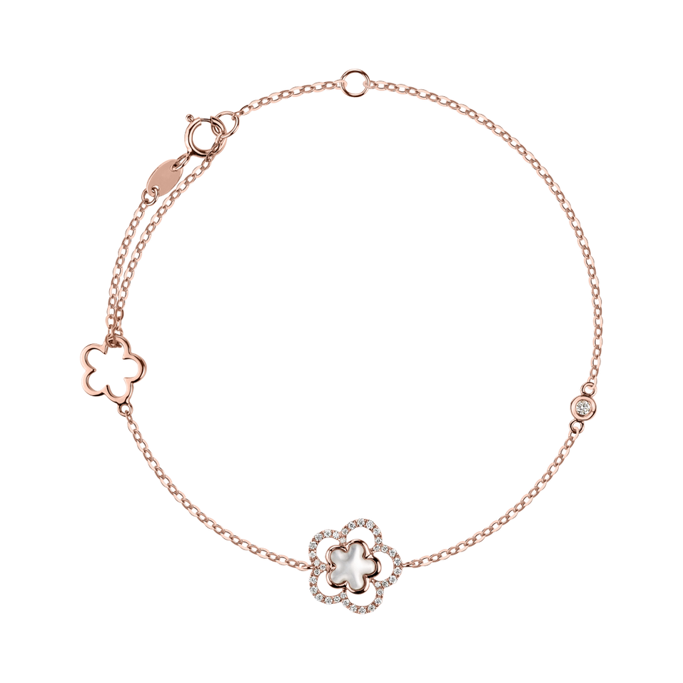 Diamond bracelet with Mother of Pearl and diamonds Daisy Story