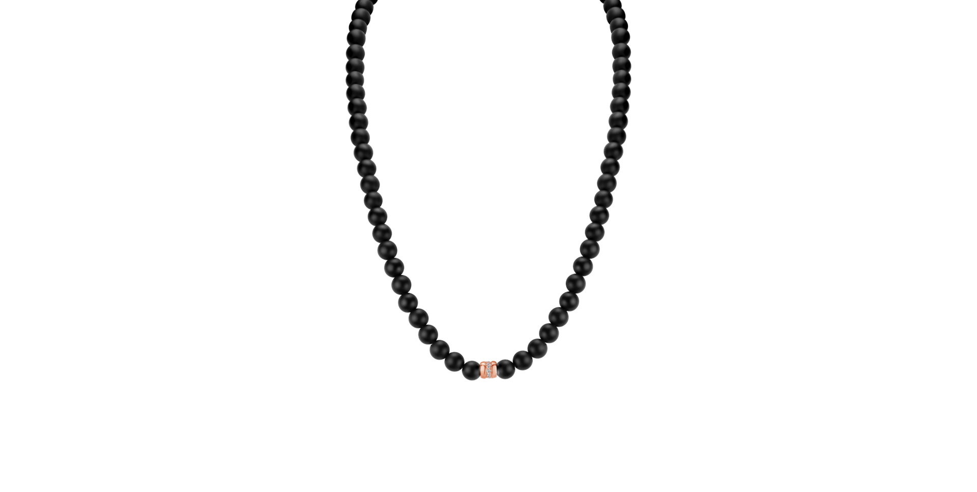 Diamond necklace with Agate Trinty