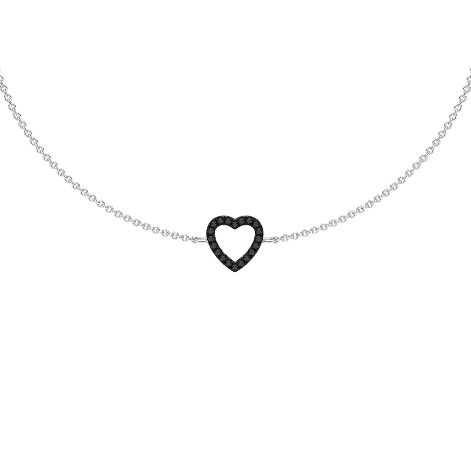 Bracelet with black diamonds Tender Heart