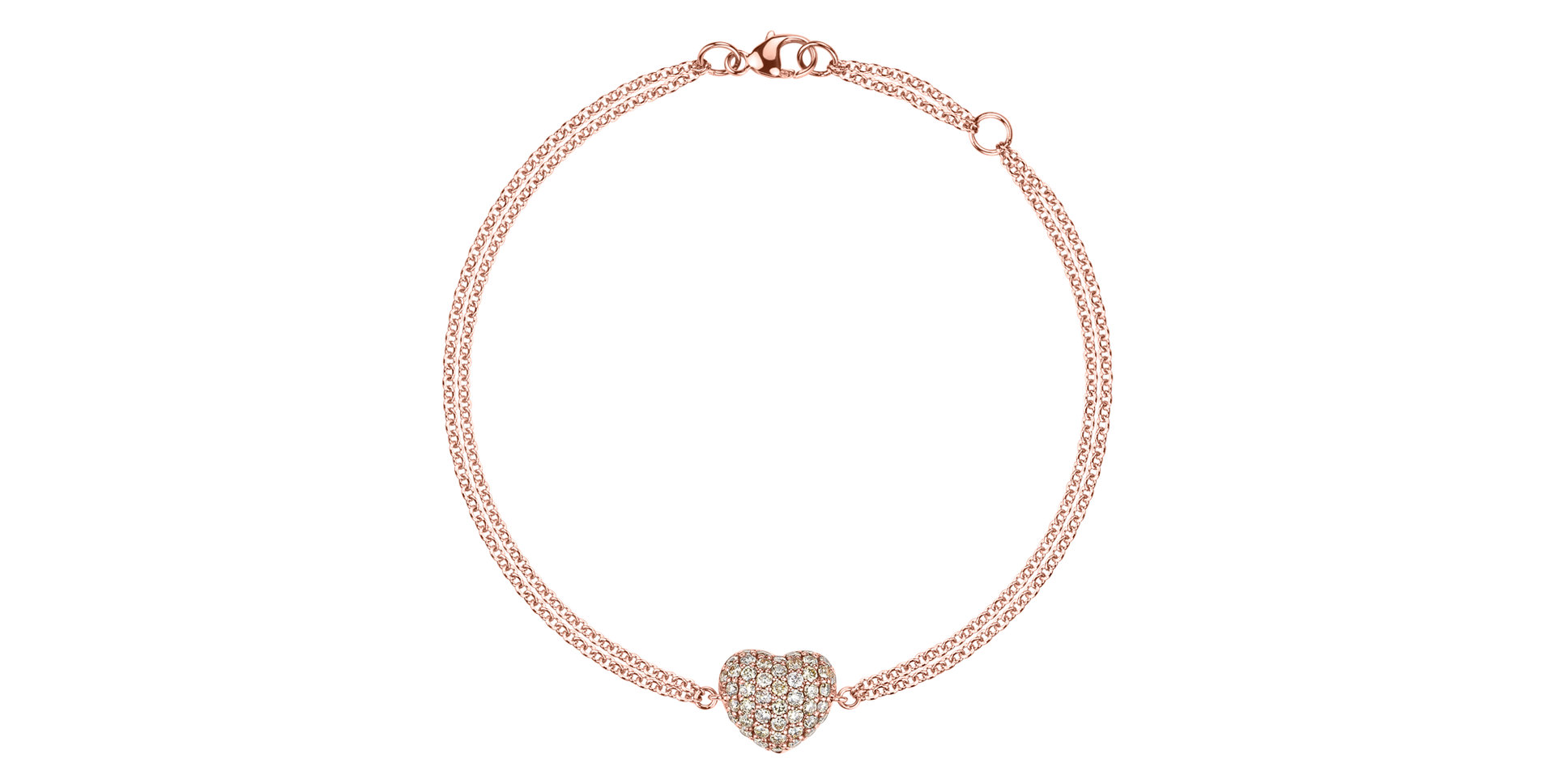 Bracelet with brown diamonds Love Princess