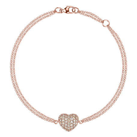 Bracelet with brown diamonds Love Princess