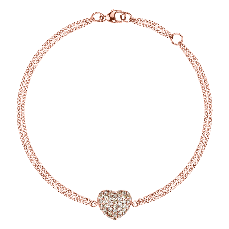 Bracelet with brown diamonds Love Princess