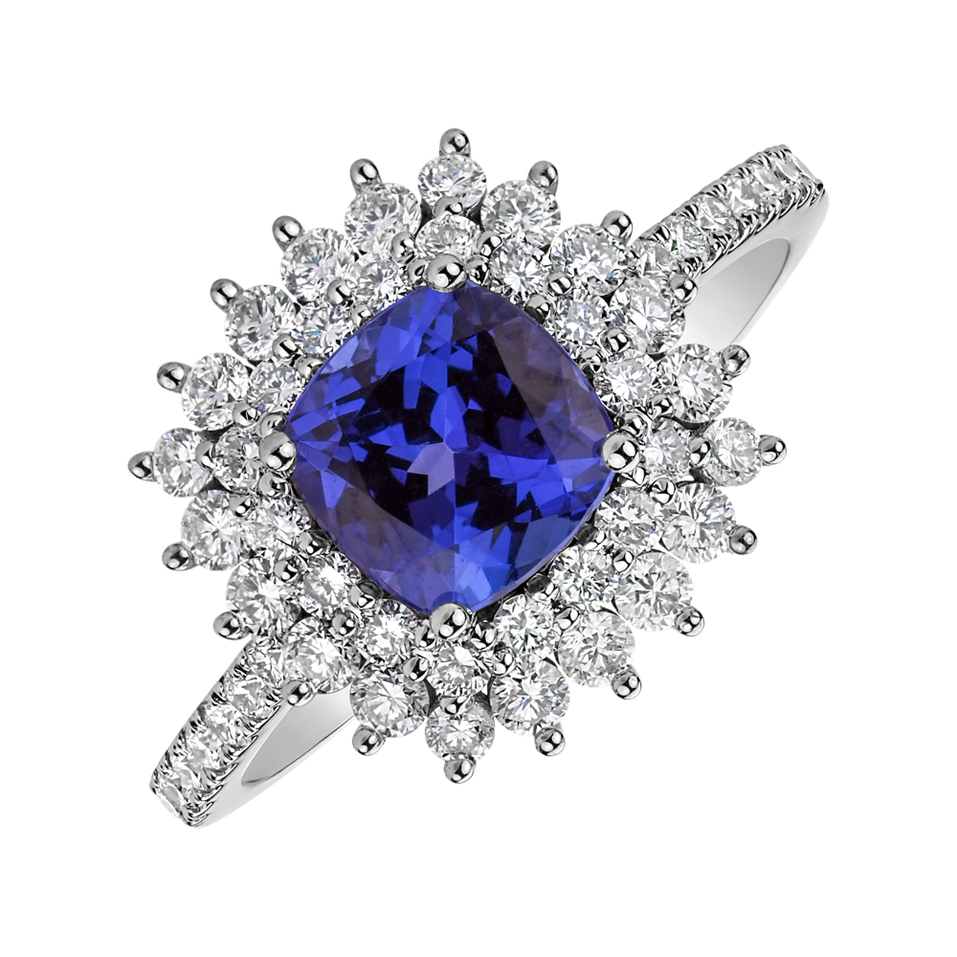 Diamond ring with Tanzanite Majestic Glory