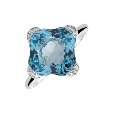 Diamond ring with Topaz Space Stranger