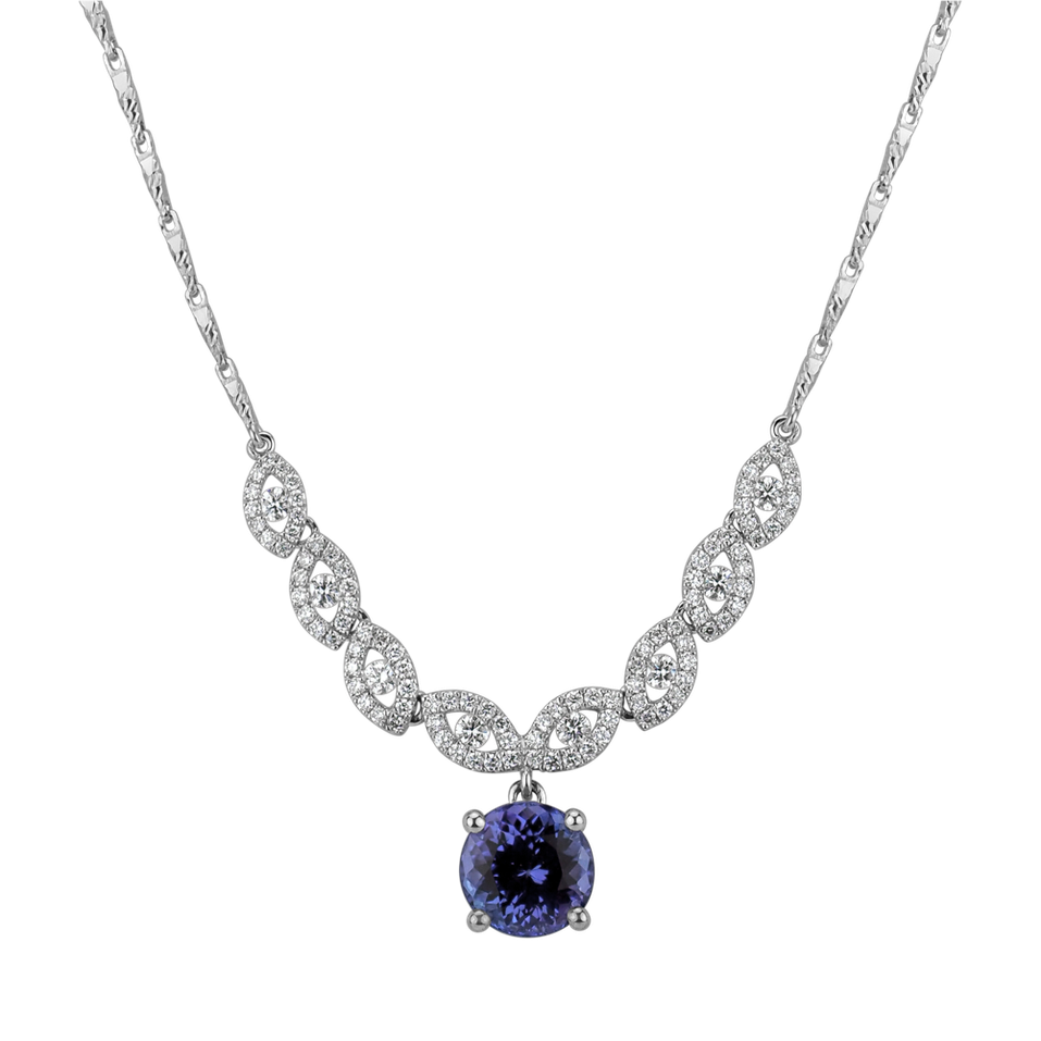 Diamond necklace with Tanzanite Zephyrine