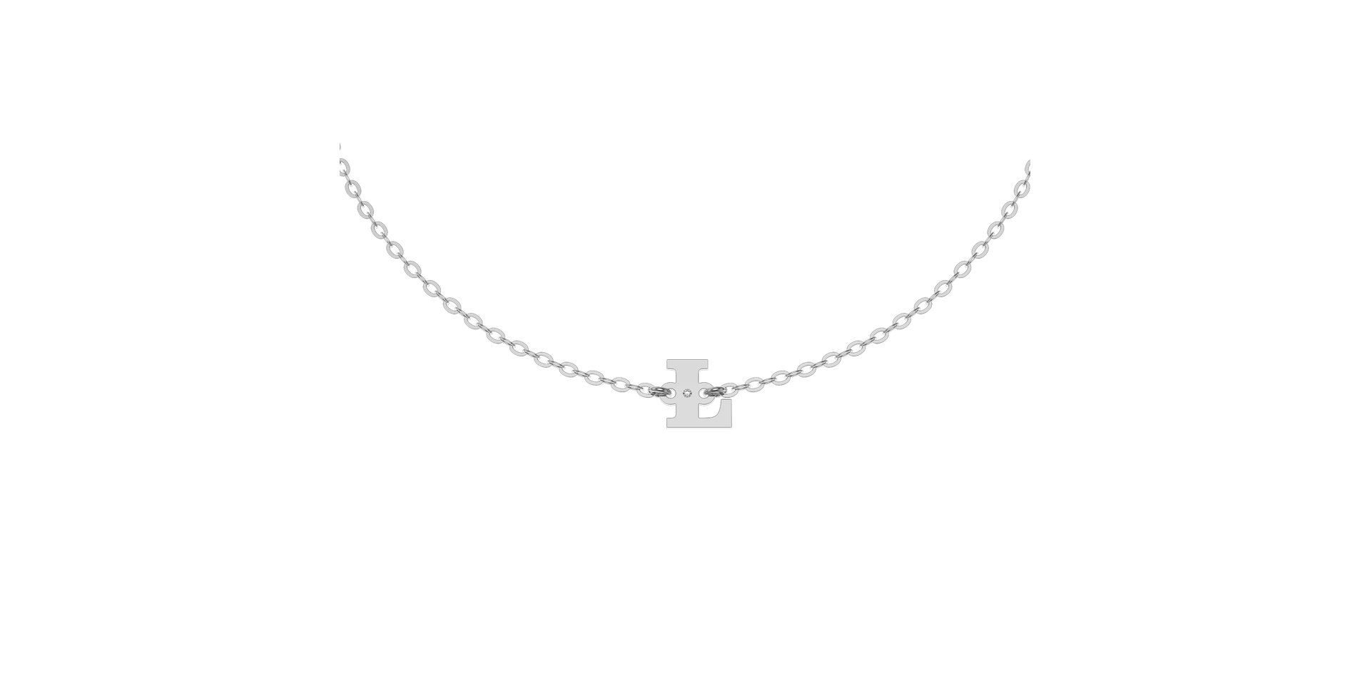 Diamond bracelet Classic Big L