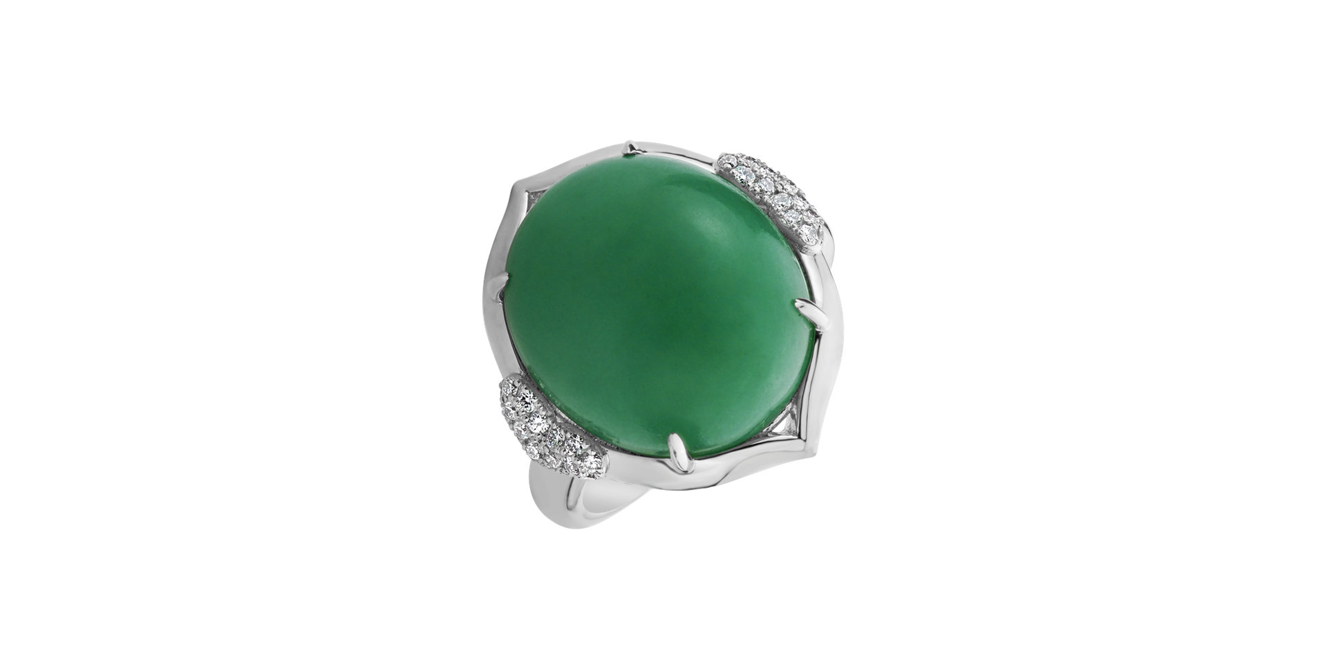 Diamond ring with Chalcedony Sunny Delight