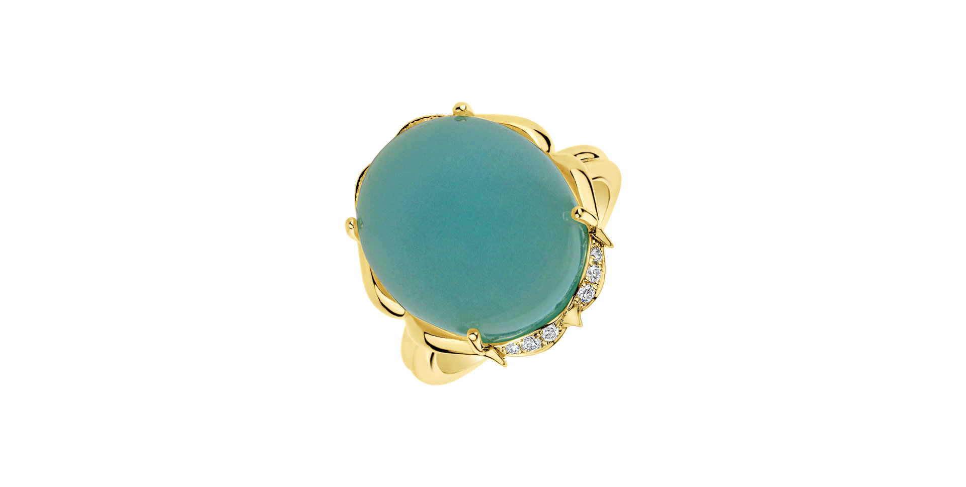 Diamond ring with Chalcedony Miracle Temptation
