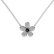 Necklace with black and white diamonds Flower2