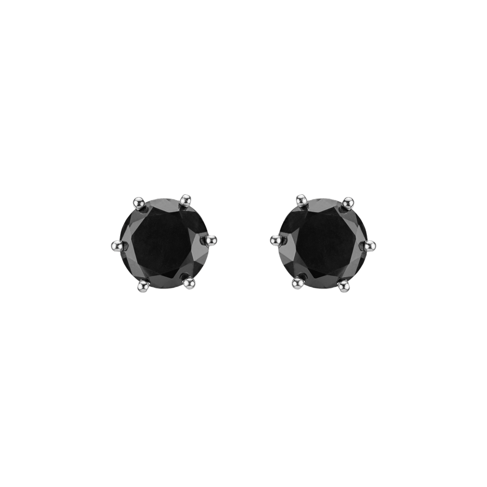 Earrings with black diamonds Vesper Romance