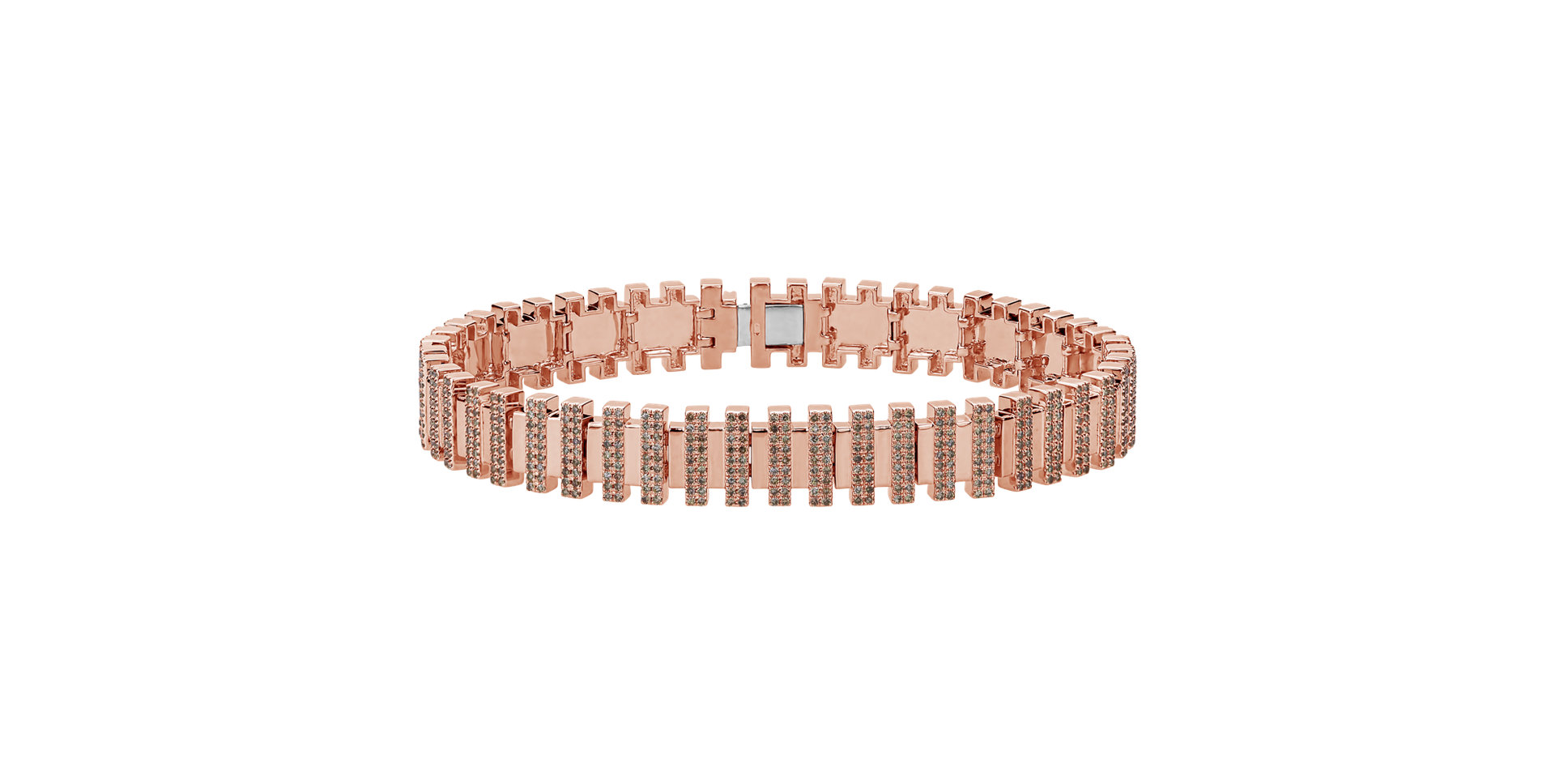 Bracelet with brown diamonds Golden Night